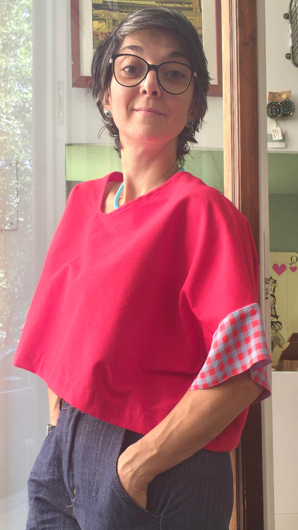 Casacca sartoriale Red Vichy