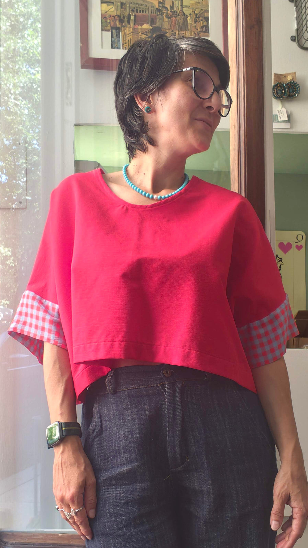 Casacca sartoriale Red Vichy