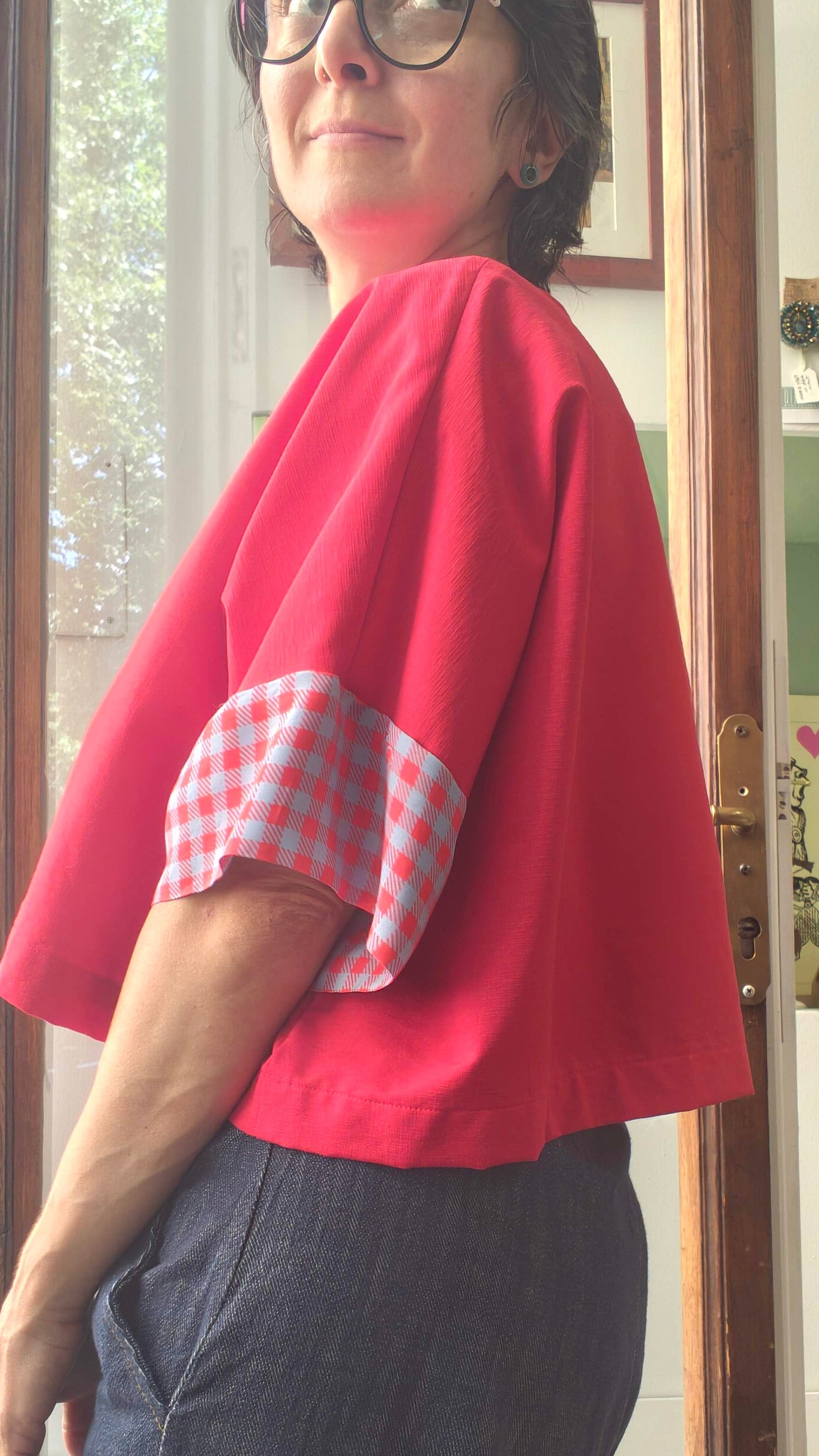 Casacca sartoriale Red Vichy